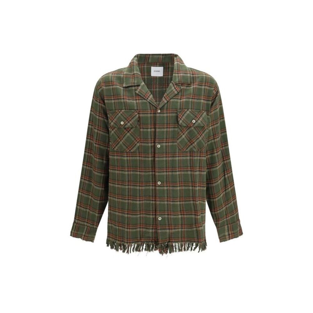FOUND Bicolor Cotton Pattern Men's Shirt